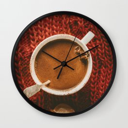 Hot chocolate Wall Clock | Chocolate, Wool, Mesh, Photo, Cinnamon, Hotchocolate, Cooking, Sugar, Winter, Cocooning 