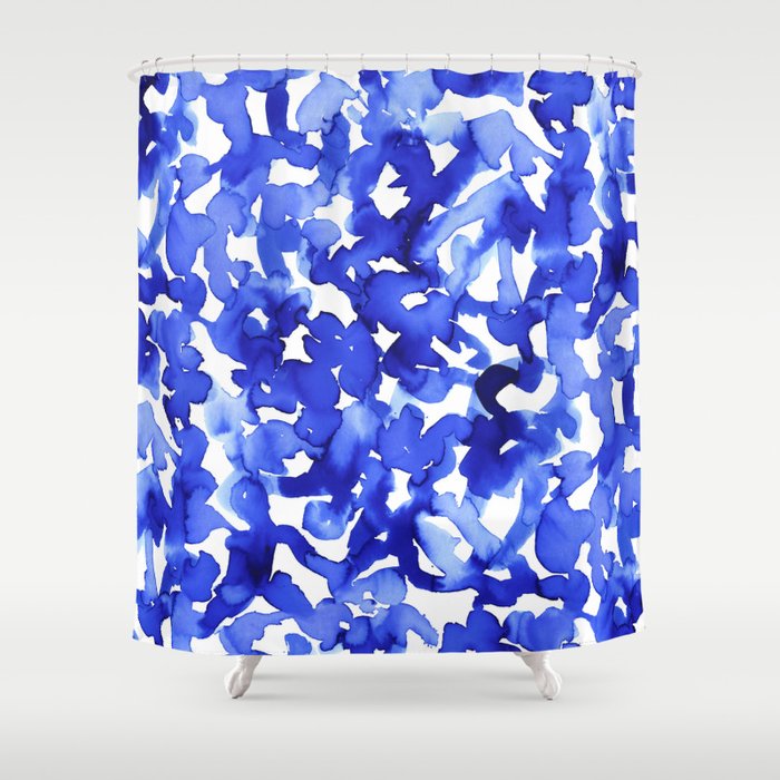 Energy Blue Shower Curtain