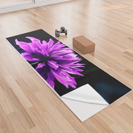 Purple Love Dahlia Yoga Towel