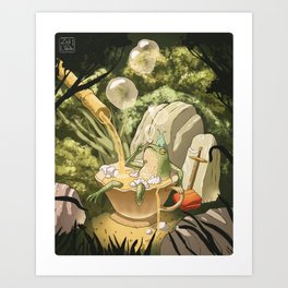 Bubble Tea Bath Art Print