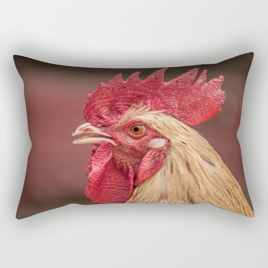 red and white hen coq Rectangular Pillow