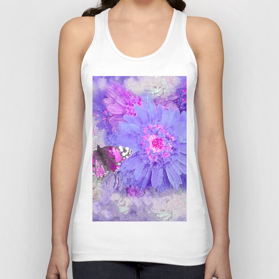 Daisy and Butterfly Unisex Tank Top