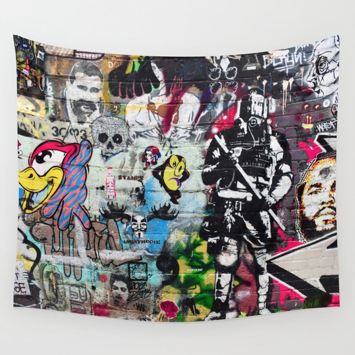 Graffiti wall 8 Wall Tapestry