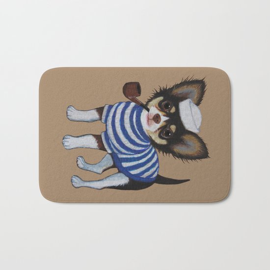 Chihuahua - Sailor Chihuahua Bath Mat