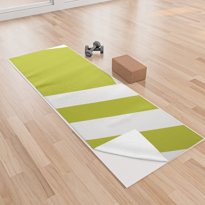 Lime squares background Yoga Towel