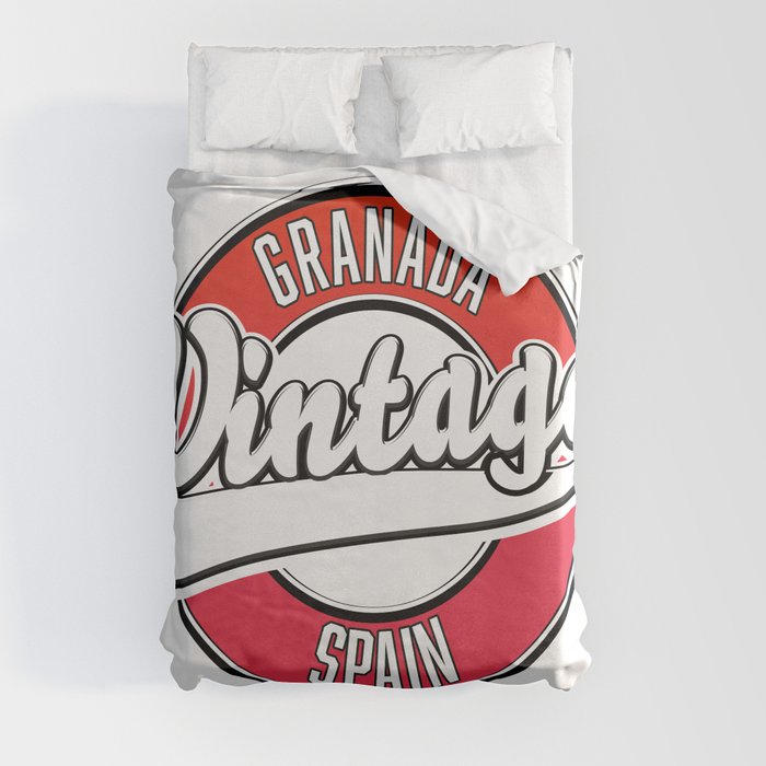 Granada spain retro style logo Duvet Cover