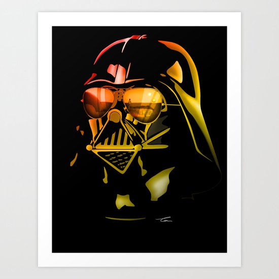 STAR WARS Darth Vader on black Art Print