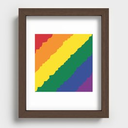 lgbtqia rainbow diversity Recessed Framed Print