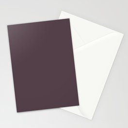 Plum Brown Stationery Card
