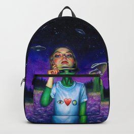Undercover Backpack | Stars, Popsurrealism, Oil, Acrylic, Space, Alien, Mystical, Painting, Flowers, Dreamy 