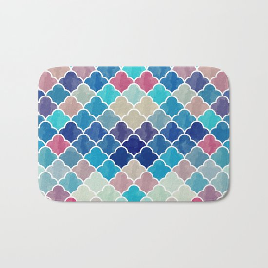 Watercolor Lovely Pattern VVXV Bath Mat