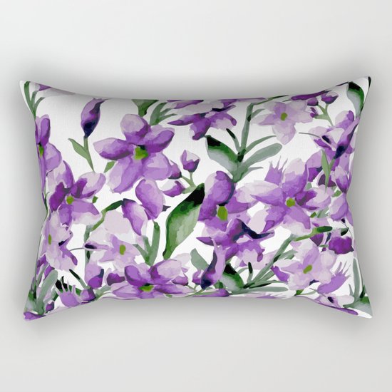 Lilac. Watercolor Rectangular Pillow