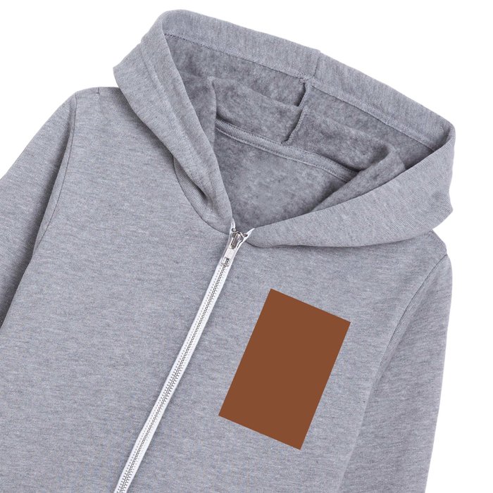 Feed på strejke Spille computerspil Dark Terracotta Red-Brown Solid Color Autumn Shade Earth-tone Pairs Pantone  Bombay Brown 18-1250 TCX Kids Zip Hoodie by My Perfect Color Home Decor  Solid Shades | Society6