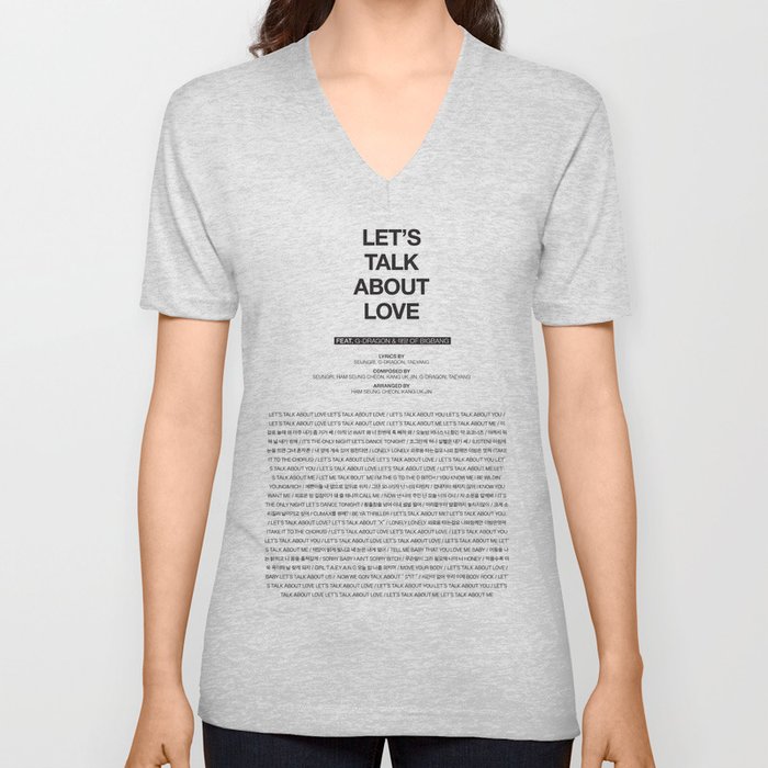 Let's Talk About Love V Neck T Shirt