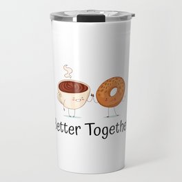 Better Together Cute Coffee and Donut Travel Mug