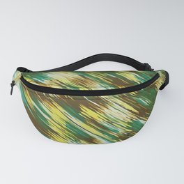 green yellow and brown abstract texture background Fanny Pack