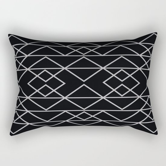 Triangles In Silver Rectangular Pillow