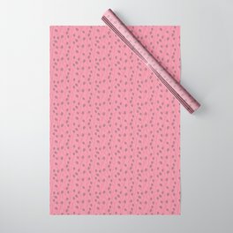 Floral Brambles Pink and Gray Wrapping Paper