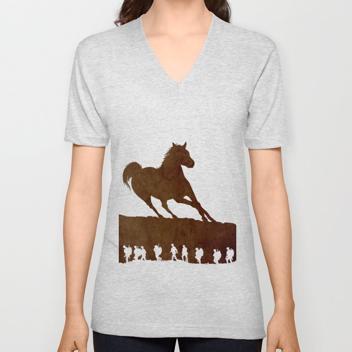 War Horse V Neck T Shirt