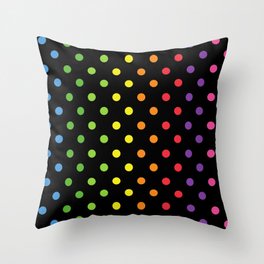 Colorful Polka Style Throw Pillow