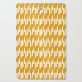 Modern Ink Weave Ikat Mudcloth Pattern in Marigold Honey Mustard Ochre Cutting Board