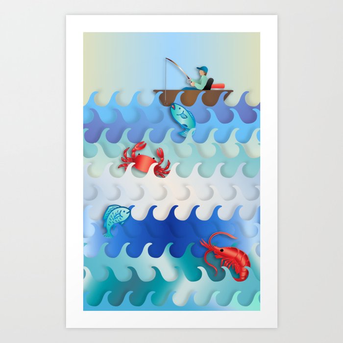 The Fish Are Biting Art Print