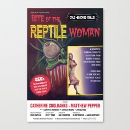 "Bite of the Reptile Woman" Movie Poster Canvas Print
