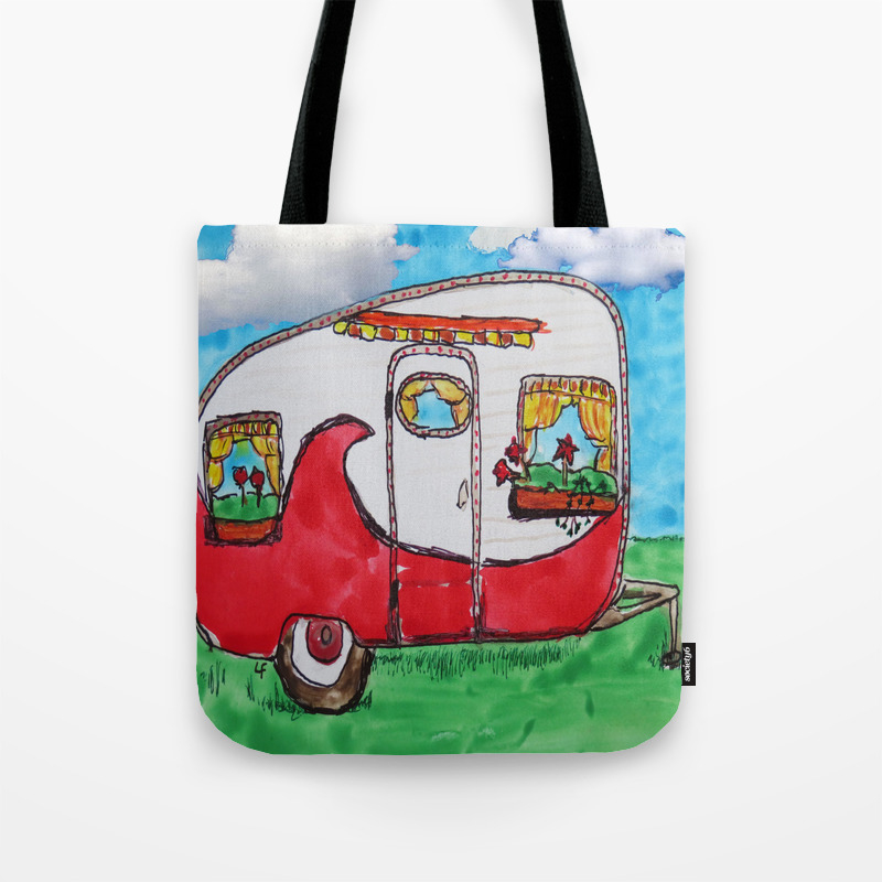 camper tote bag