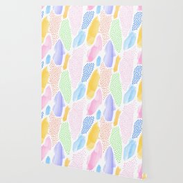 Abstract hand drawn shapes doodle pattern Wallpaper