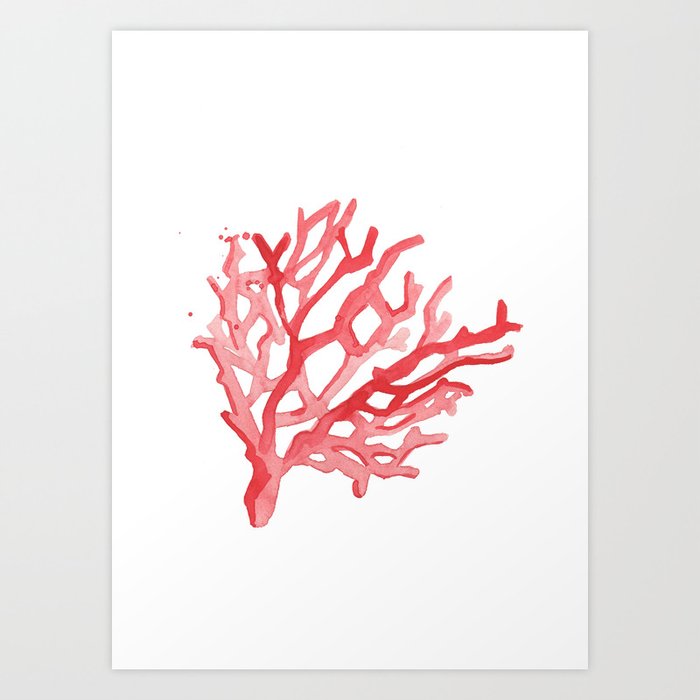 Red Coral no.3 Art Print by theaestate | Society6
