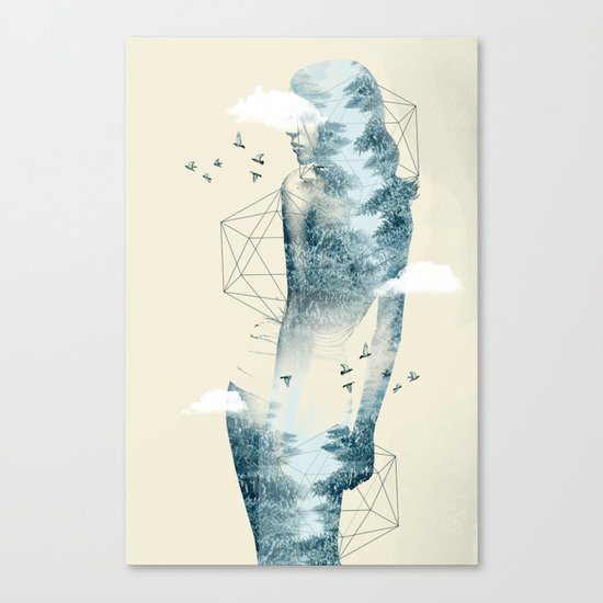 Tree line Facet Canvas Print