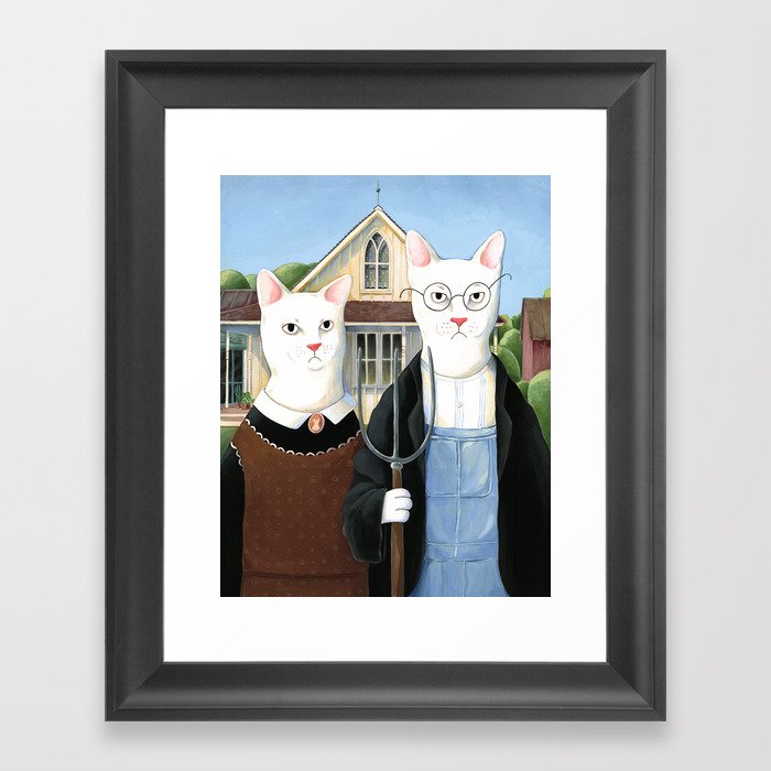 Cat Gothics Framed Art Print
