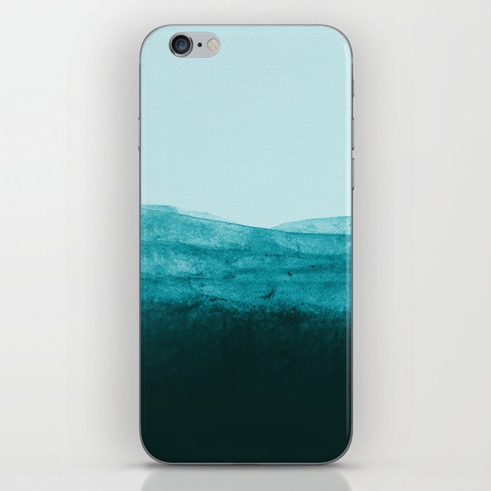 Aqua Watercolor Tide iPhone Skin
