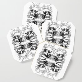Floral Skull (mirrored) Coaster