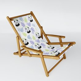 Honeydew, Lilac, and Sky Blue Panda Pattern - 1000Pandas by Amanda Roos Sling Chair