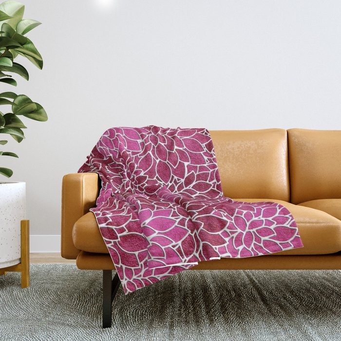 Floral Abstract 26 Throw Blanket