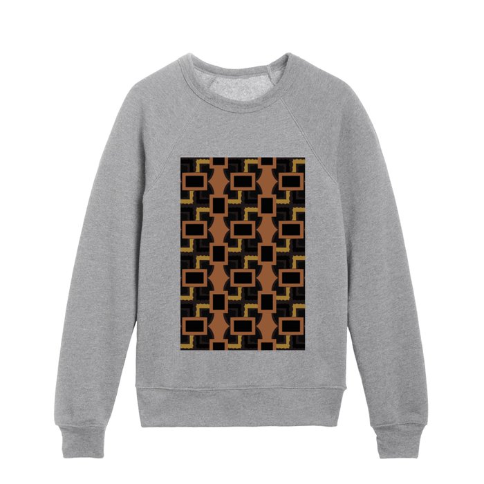 Abstract Geometric Blocks Kids Crewneck