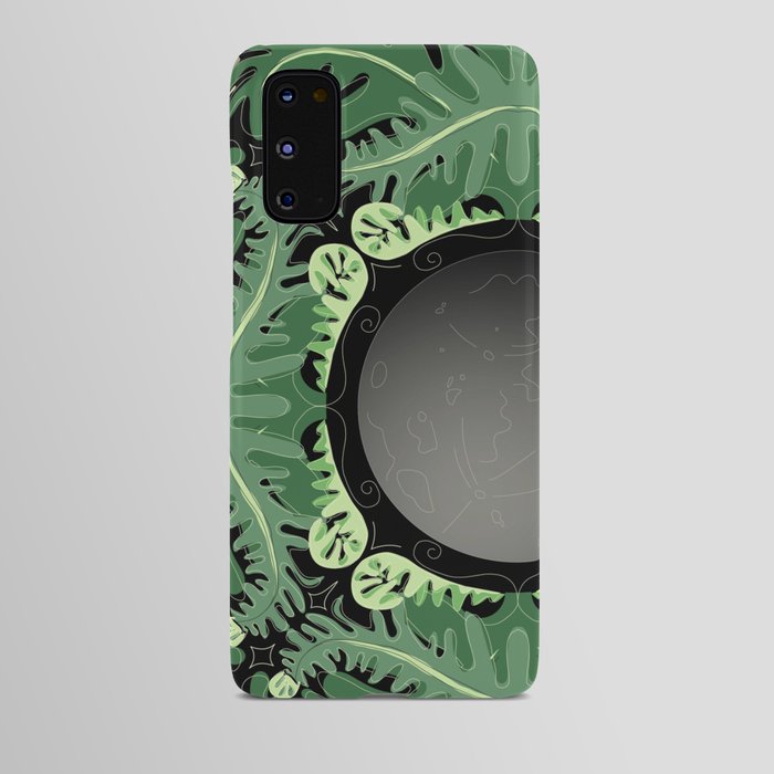 ferns full moon and fungi home Android Case