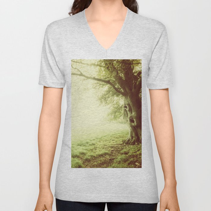 The Wizard Tree V Neck T Shirt