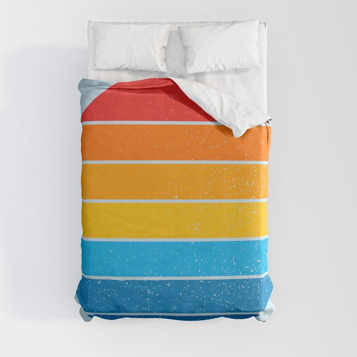 Retro Rainbow  Duvet Cover