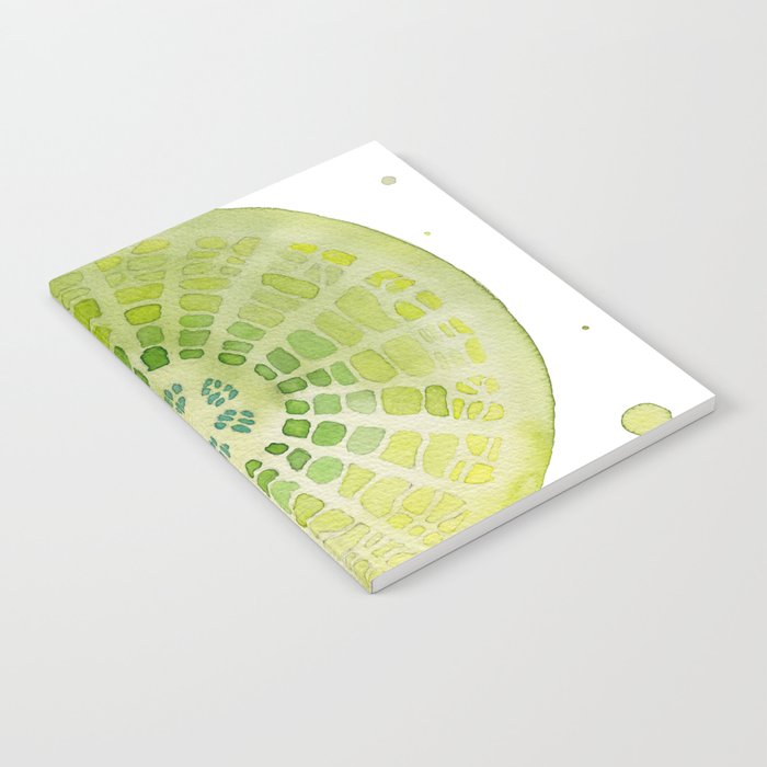 Microscopic: Diatoms - Green Palette Notebook