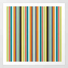 llama stripe Art Print | Pattern, Brown, Digital, Abstract, Coral, White, Mod, Yellow, Geo, Geometric 
