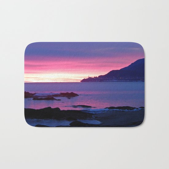 Winter's Dawn on the Coast Bath Mat
