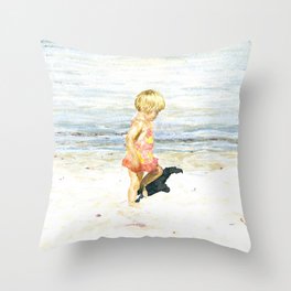 Beach Bum Throw Pillow