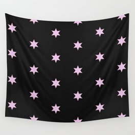 Abstract Repeating Pink Stars Wall Tapestry