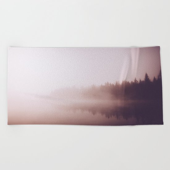 Fog #forest Beach Towel