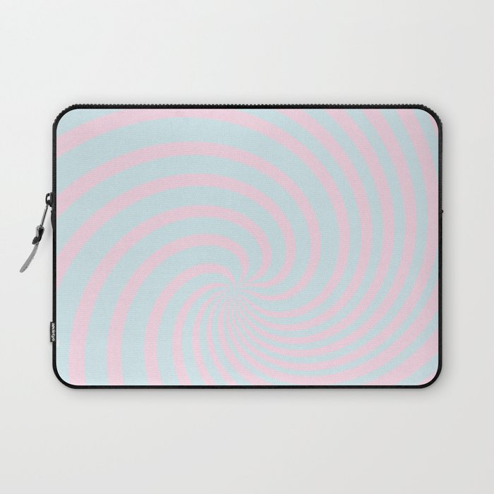 Swirl 60ies in pink and aqua - Circles Laptop Sleeve