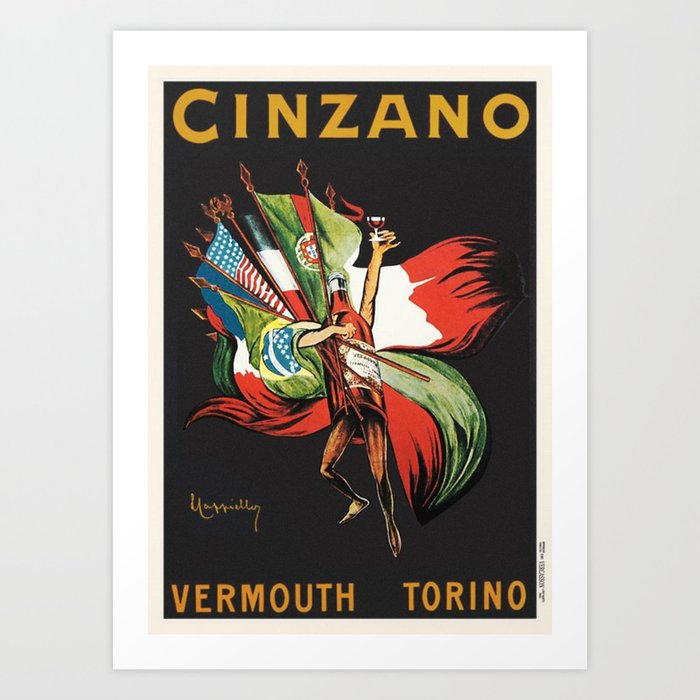Vintage 1920 Cinzano Advertisement by Leonetto Cappiello Art Print