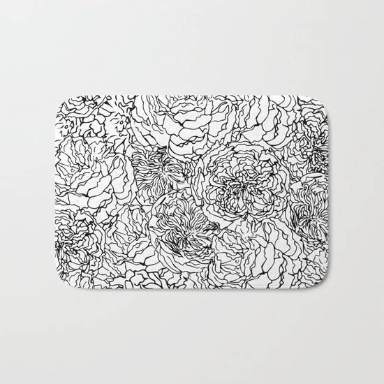 SPRING IN BLACK AND WHITE Bath Mat