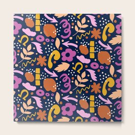 Abstract retro vibrant and bold pattern  Metal Print